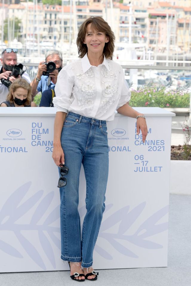 cannes, france   july 08 sophie marceau attends the "tout s'est bien passe everything went fine" photocall during the 74th annual cannes film festival on july 08, 2021 in cannes, france photo by pascal lionel hahngetty images