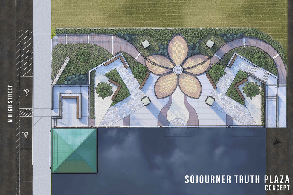 sojourner truth plaza overhead rendering