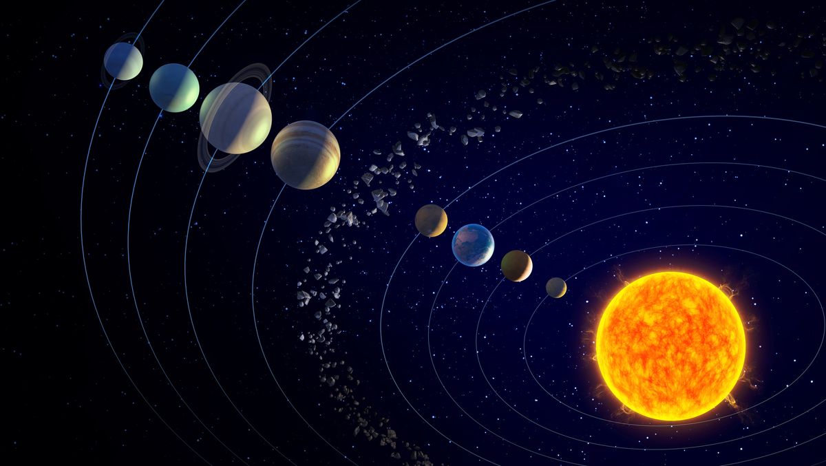 Solar system and sun