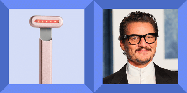 pedro pascal and vanessage hudgens at the oscars and solawave red light wand