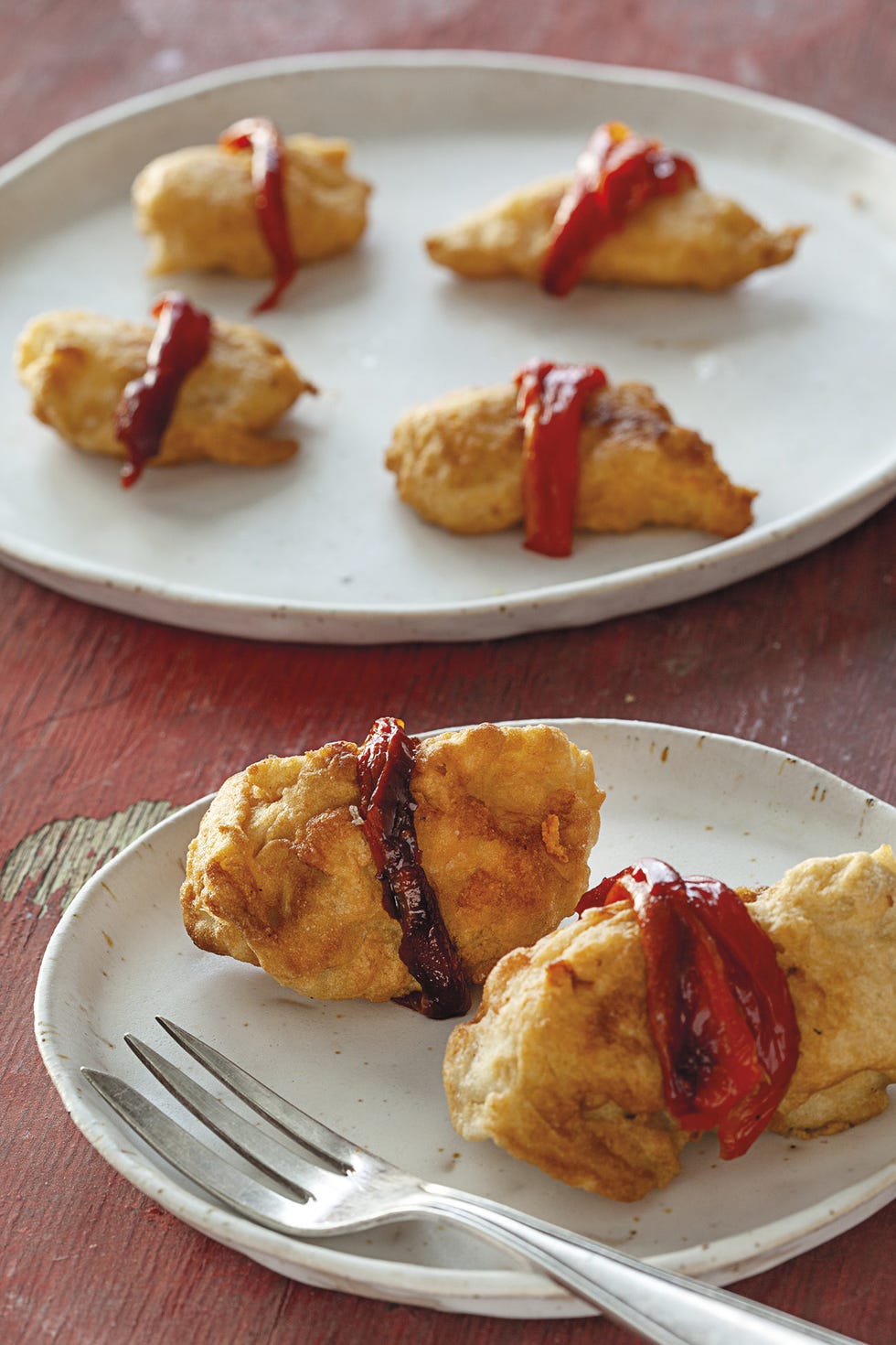 soldaditos de pavía con pimiento rojo