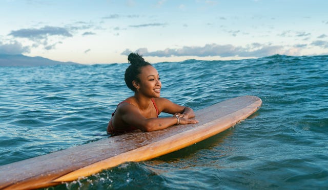 a man on a surfboard