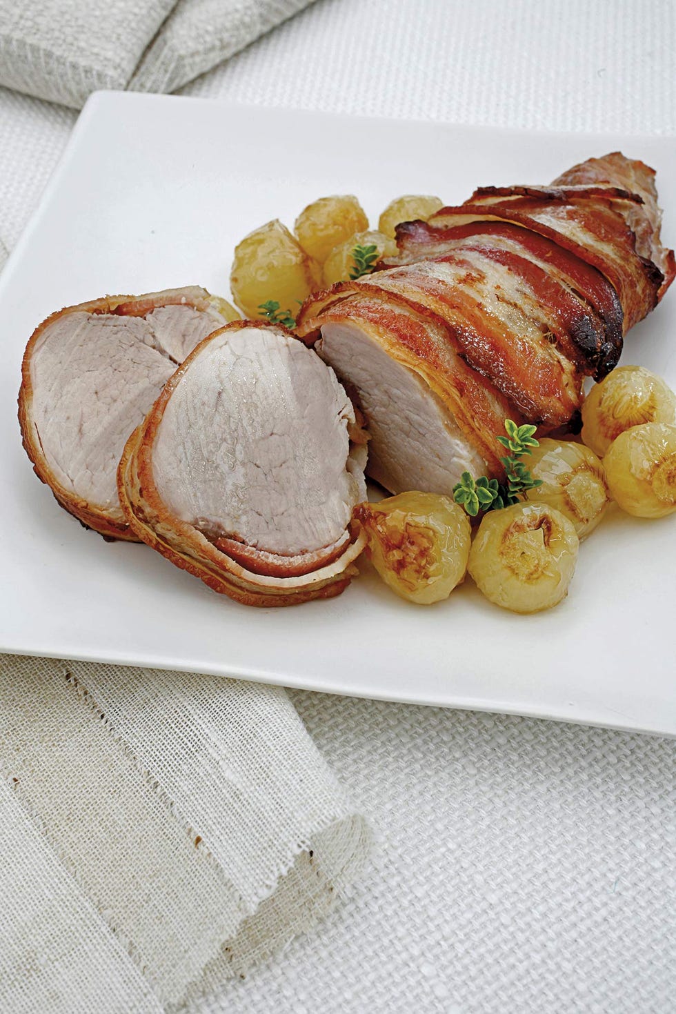 solomillo de cerdo con beicon
