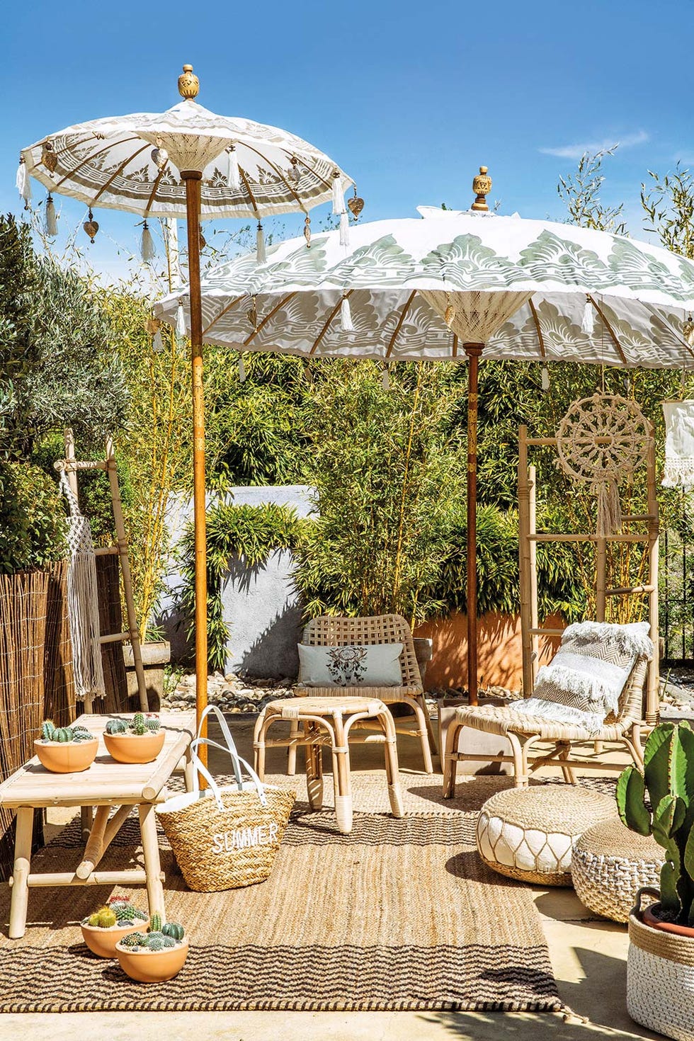 jardín estilo boho chic