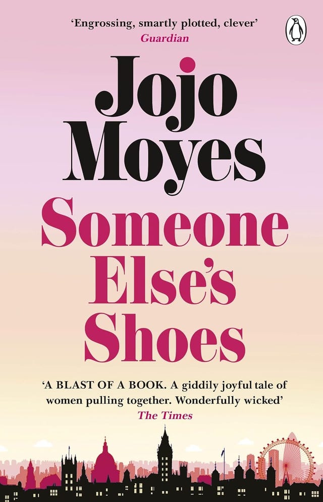 book cover for someone elses shoes by jojo moyes