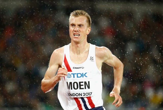 el atleta noruego sondre moen durante el mundial de londres 2017