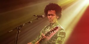 JEANGU MACROOY, Singer, Songwriter, Surinme, performs on November 17, 2017, at Columbia Theater, Berlin, Germany