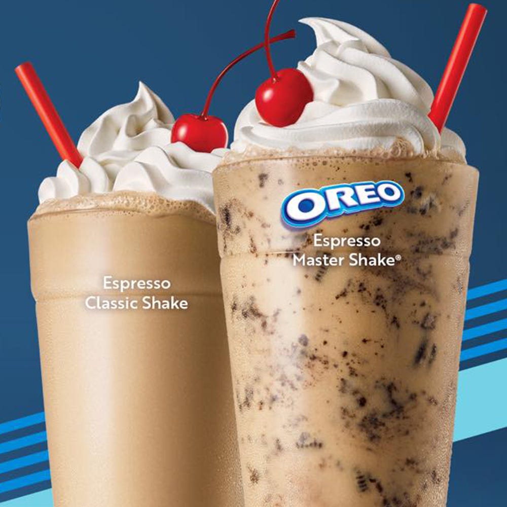 SONIC Is Releasing Espresso Milkshakes, and One Is Filled With Oreo Pieces