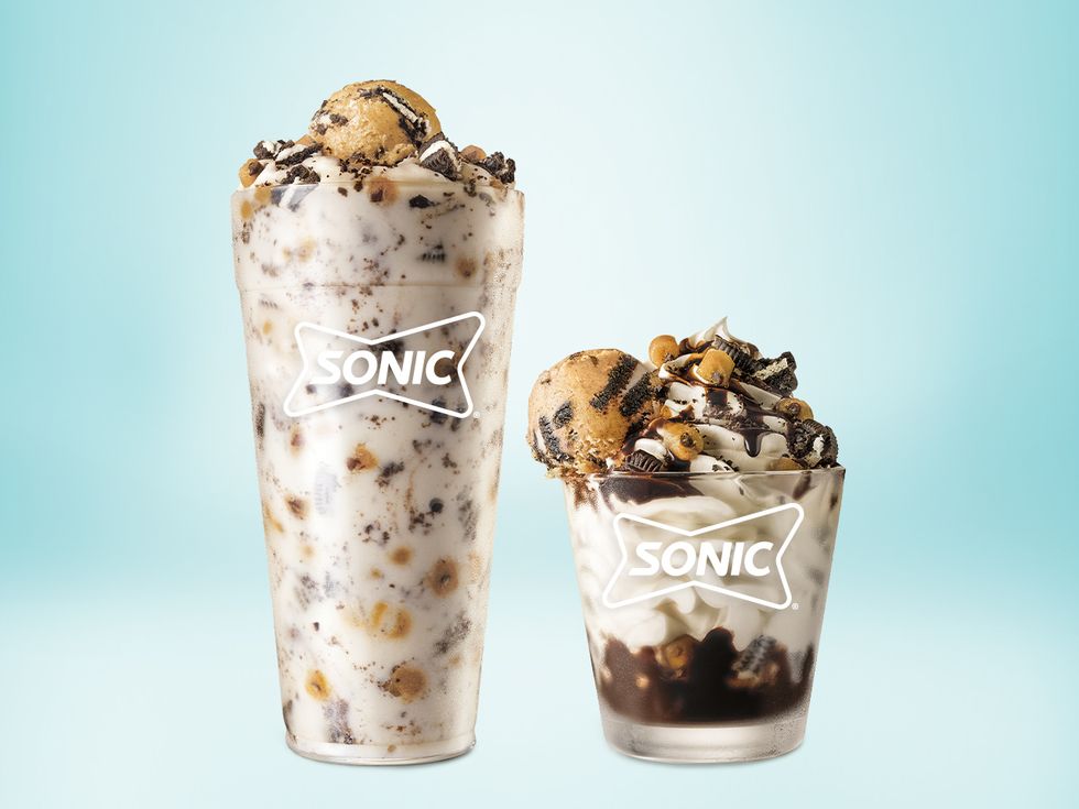 Sonic Has Ice Cream With A Scoop Of Oreo Cookie Dough On Top