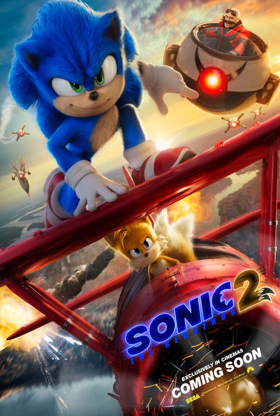 sonic and tails, sonic the hedgehog 2 poster