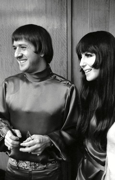 sonny bono and cher at a press conference for the movie good times