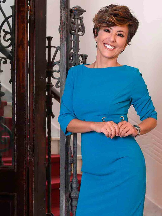 sonsoles con vestido de cocoa spain azul