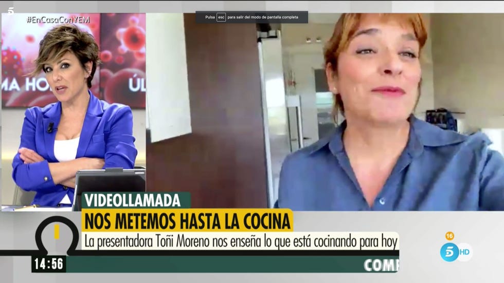 Toñi Moreno prepara arroz negro e 'invita' a Sonsoles Ónega