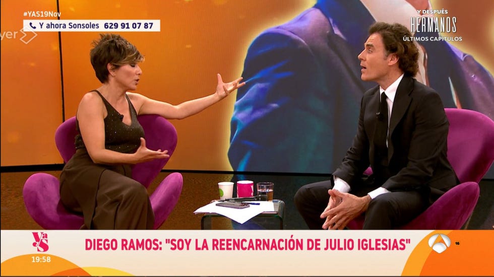 sonsoles onega vive un incomodo momento con el torero y cantante diego ramos en el programa y ahora sonsoles