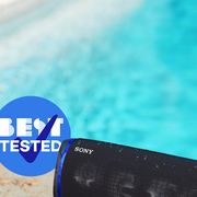 sony srs xb33 waterproof bluetooth speaker next to pool