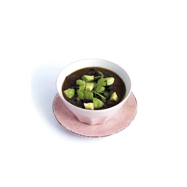 sopa picante de alubias negras frijoles
