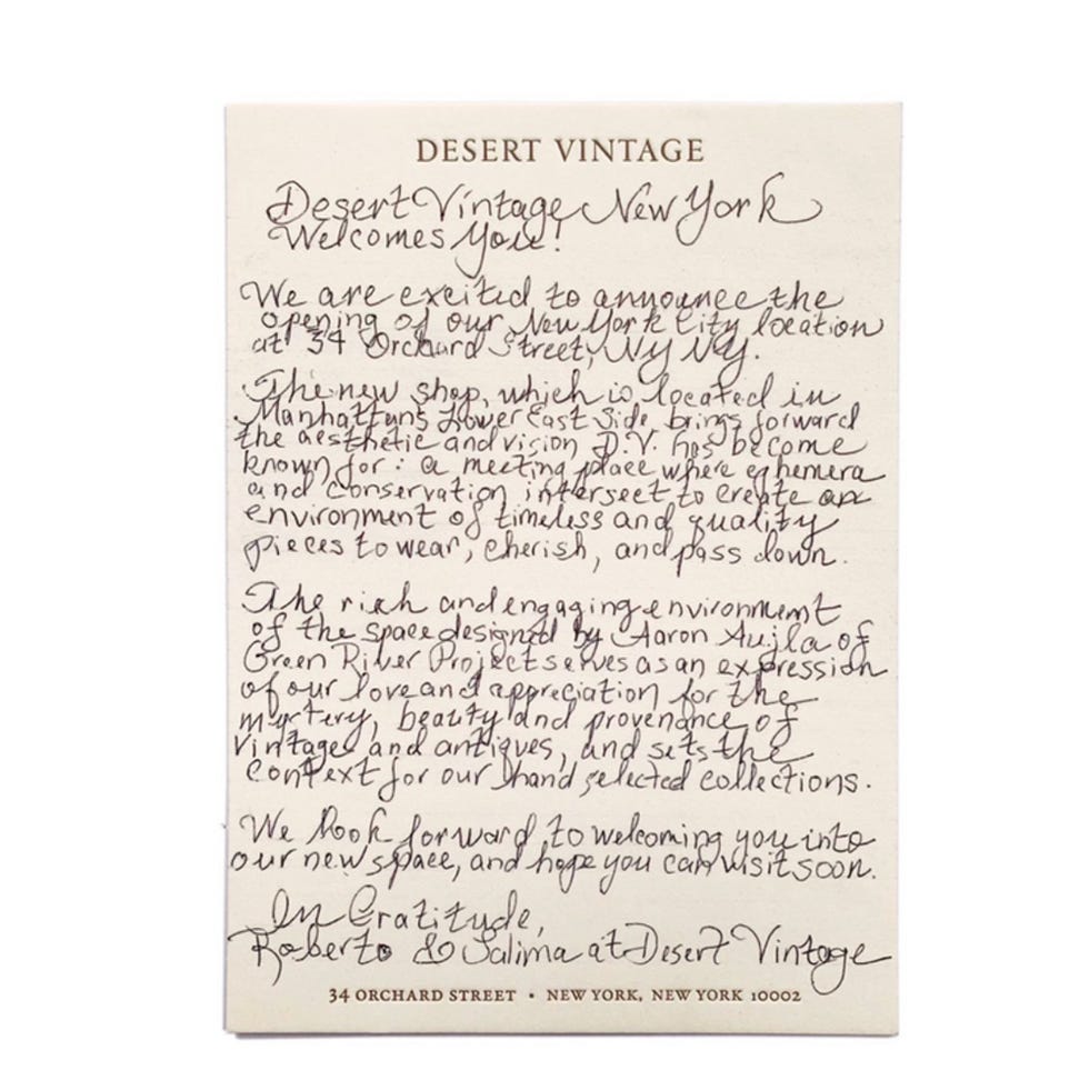 Sophia Roe Copenhagen Style a handwritten note about desert vintage
