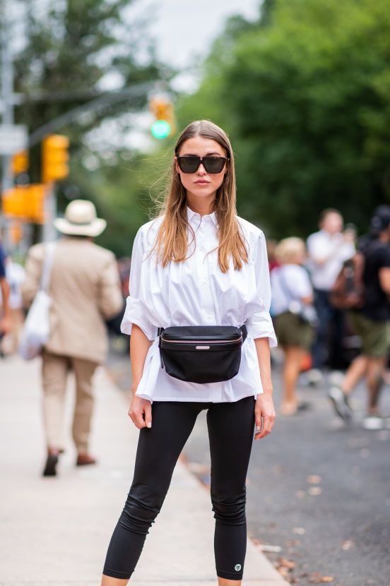 16 Ways to Style a Plain White Button-Down  Cute outfits with leggings, Outfits  with leggings, How to wear leggings