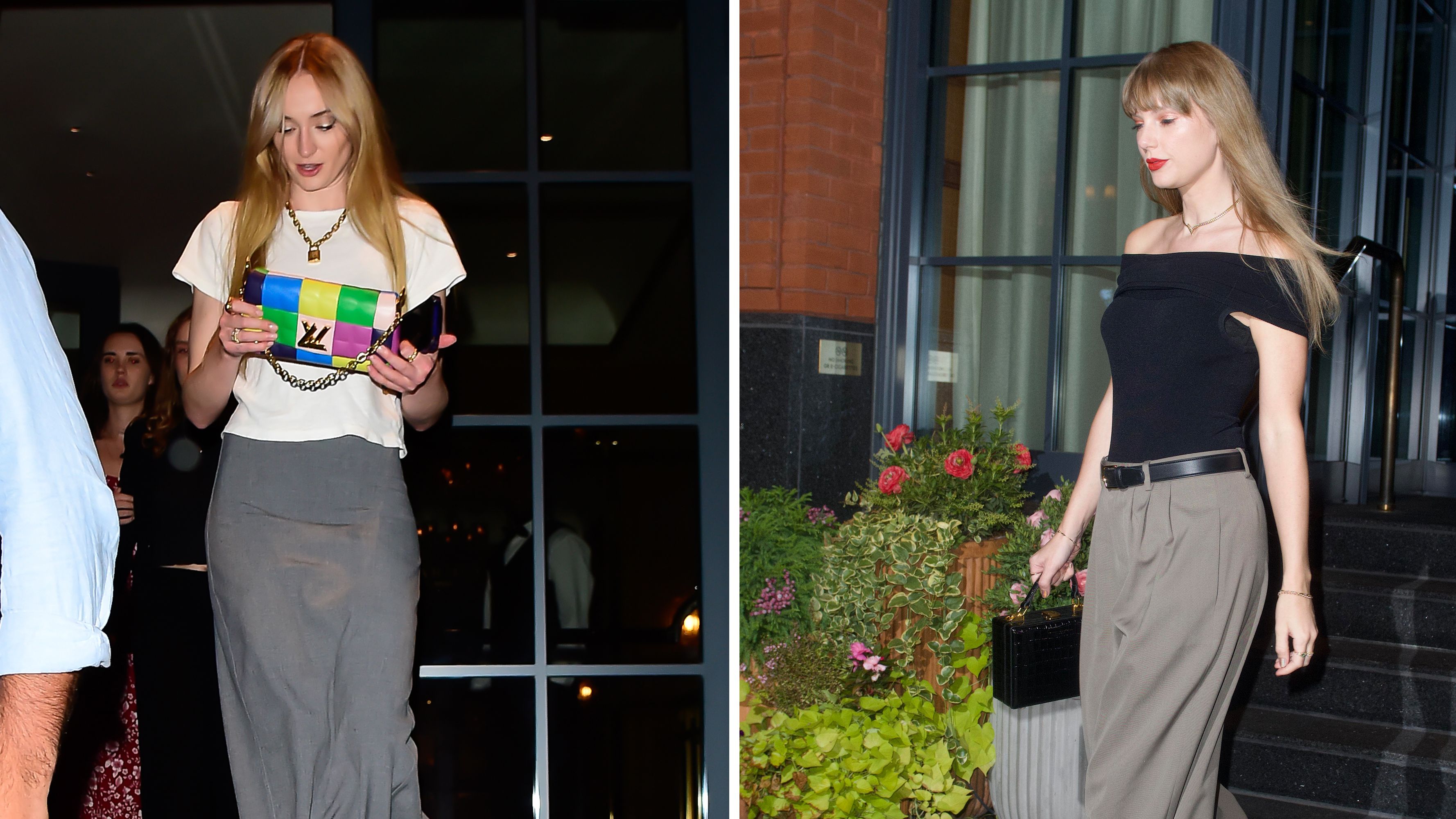 Sophie Turner Arrives at N.Y.C. Dinner with Friend amid Custody Battle