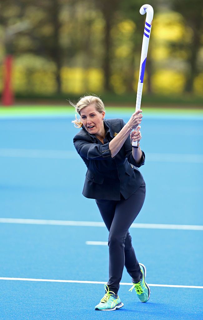 sophie, countess of wessex visits england hockey at bisham abbey