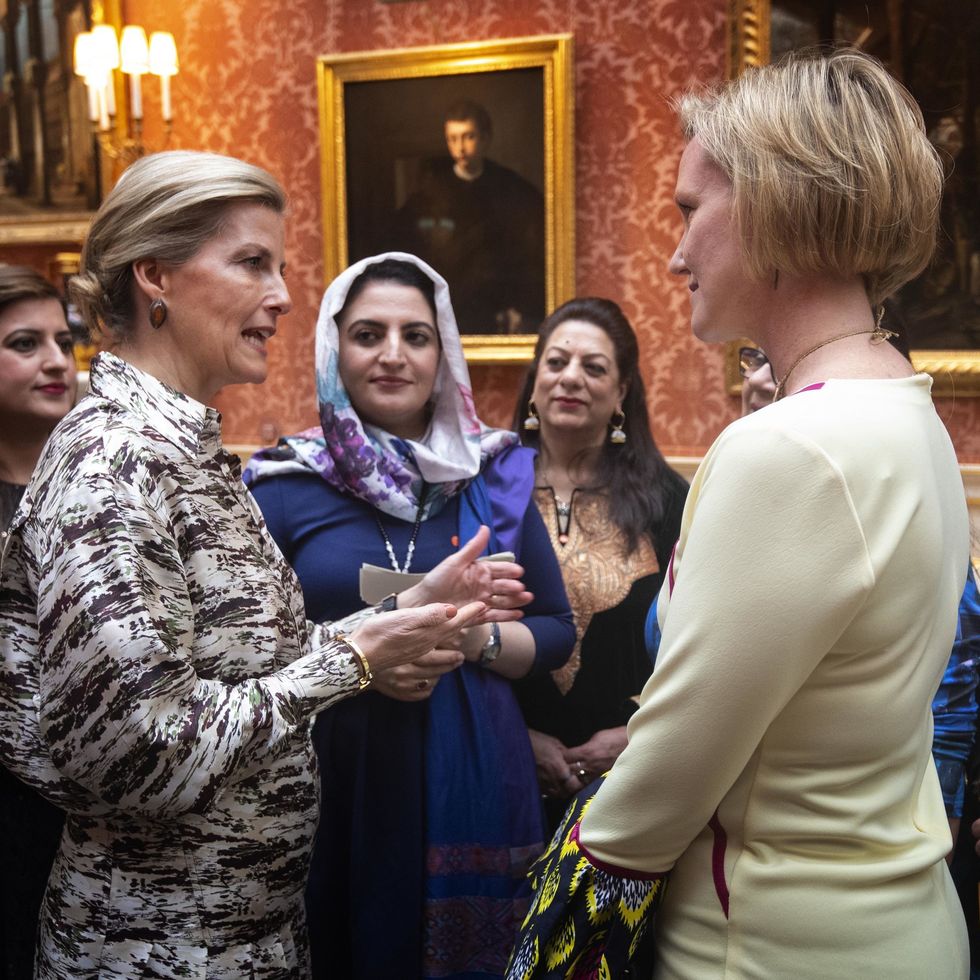 sophie, countess of wessex hosts reception for women peacebuilders on international women's day 2019