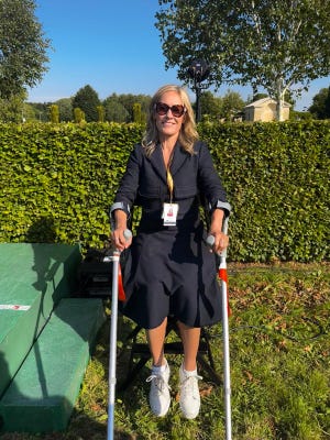 sophie raworth fractured ankles