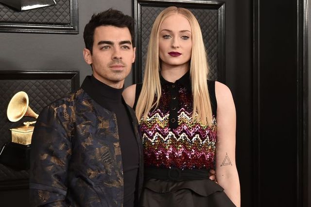 Sophie Turner en Joe Jonas op de rode loper bij de Grammy Awards 2020