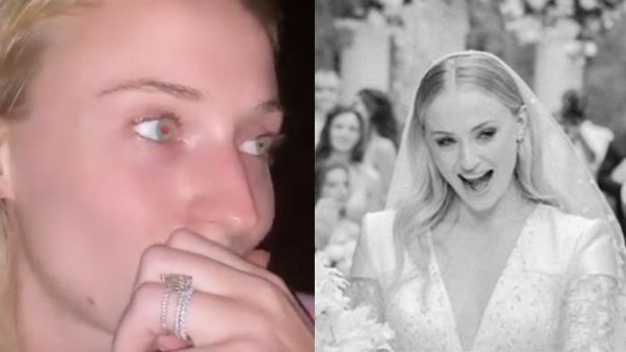 violist pion Afleiden Sophie Turner Reveals New Wedding Ring in Instagram Stories