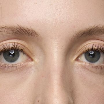 close up of a person's eyes