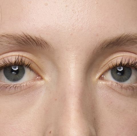 close up of a person's eyes