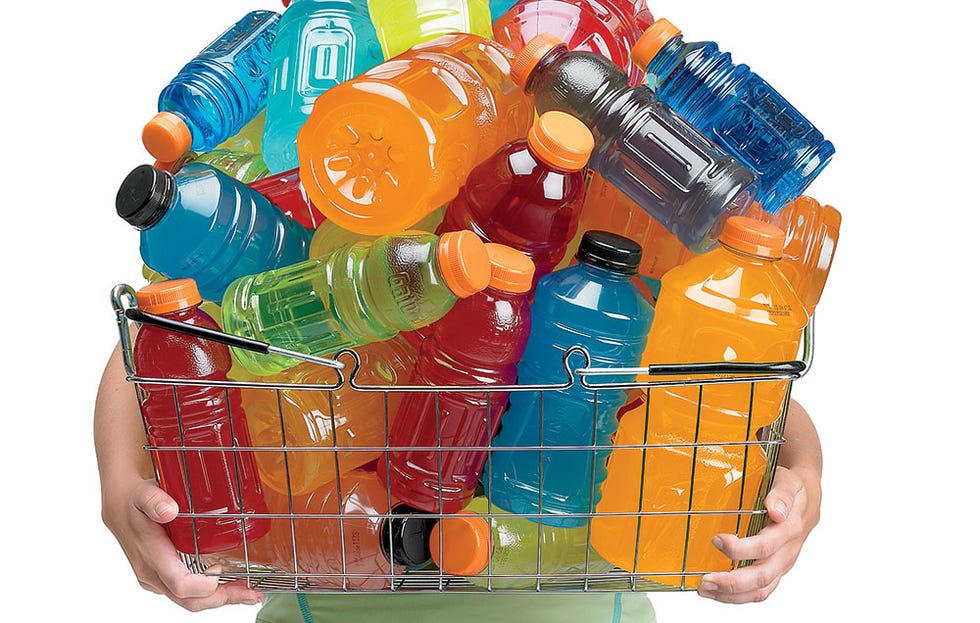 lots of energy drinks