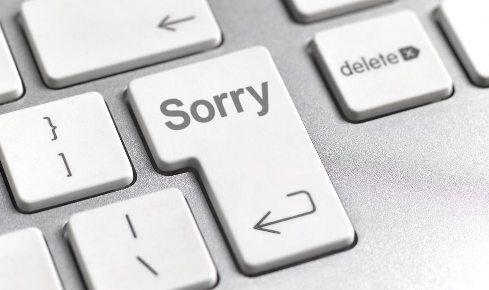 sorry on computer keyboard