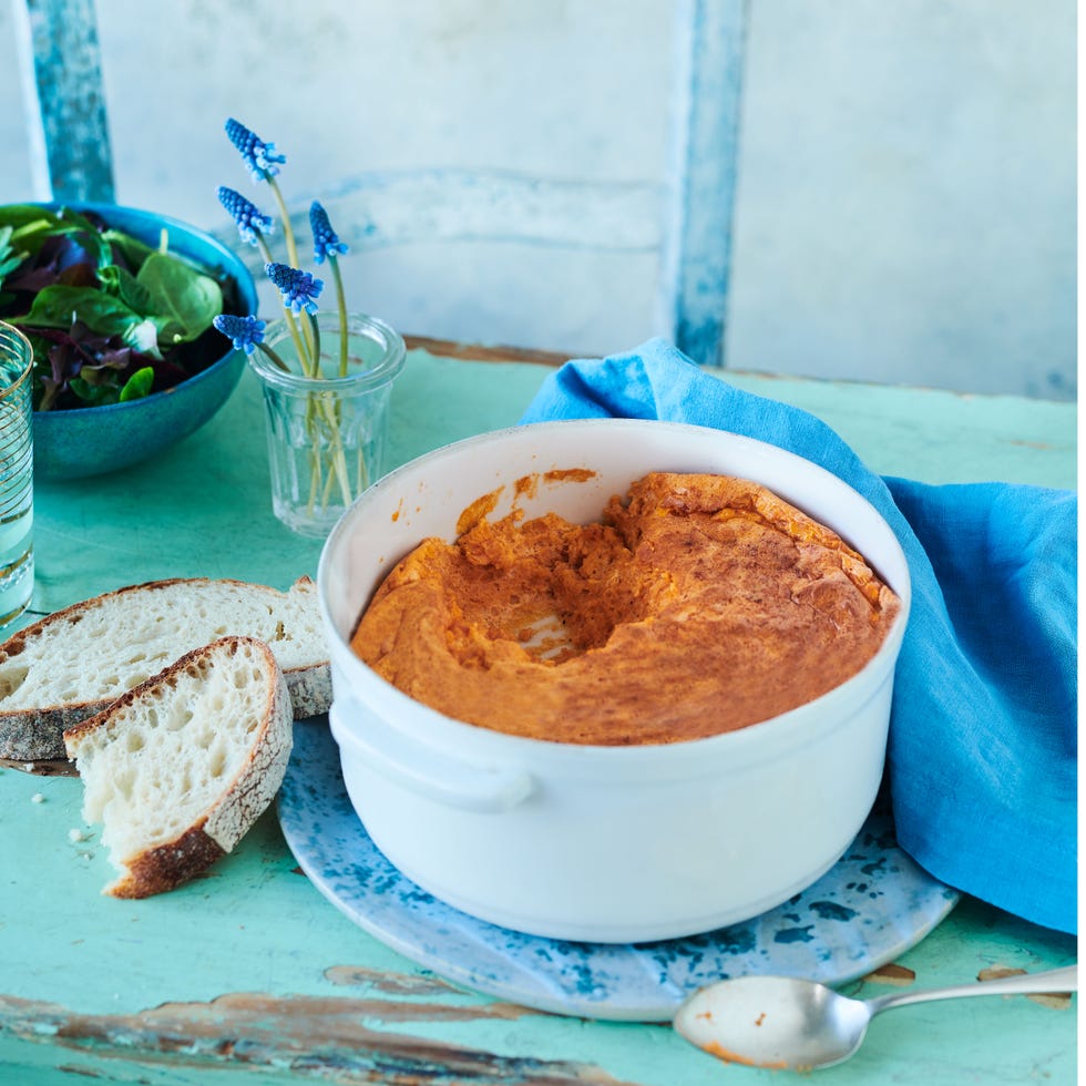cheesy tomato souffle
