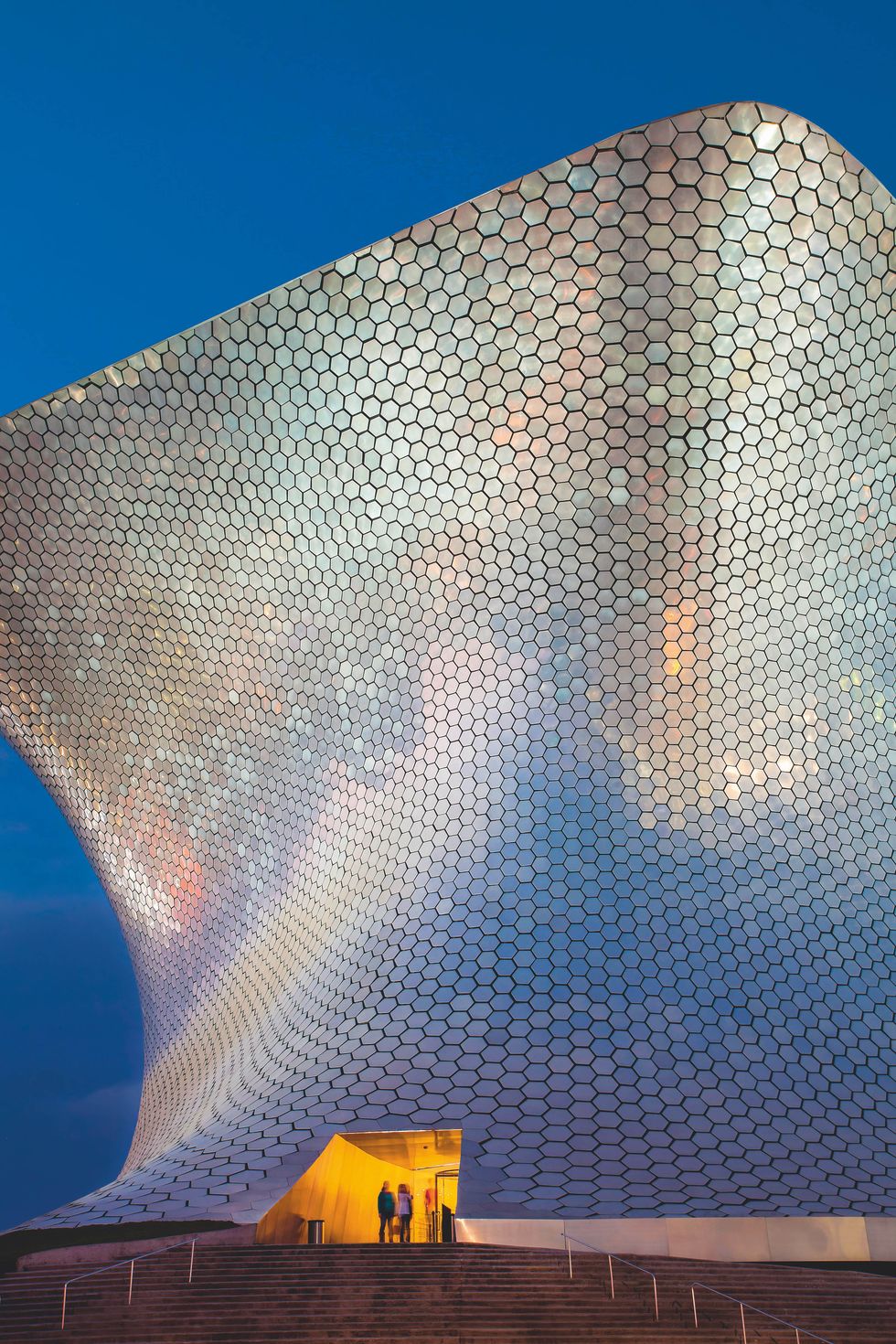 f6d20k entrance to the soumaya museum of art in mexico city, mexico