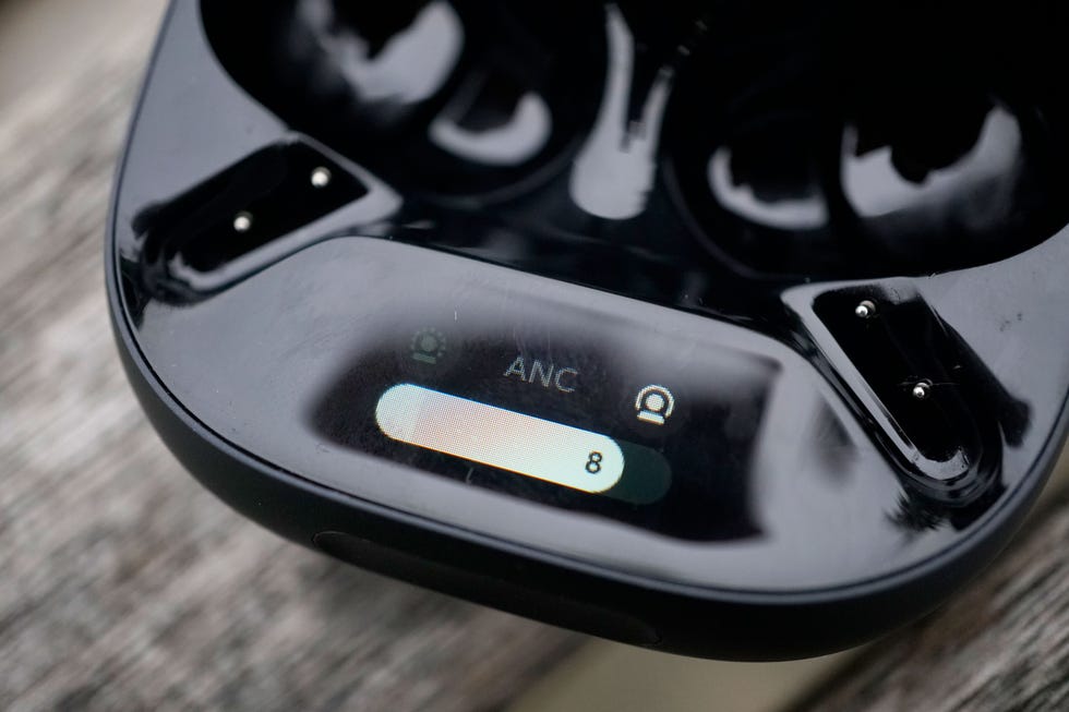 focus on soundcore liberty 4 pro wireless earbud case with anc control interface