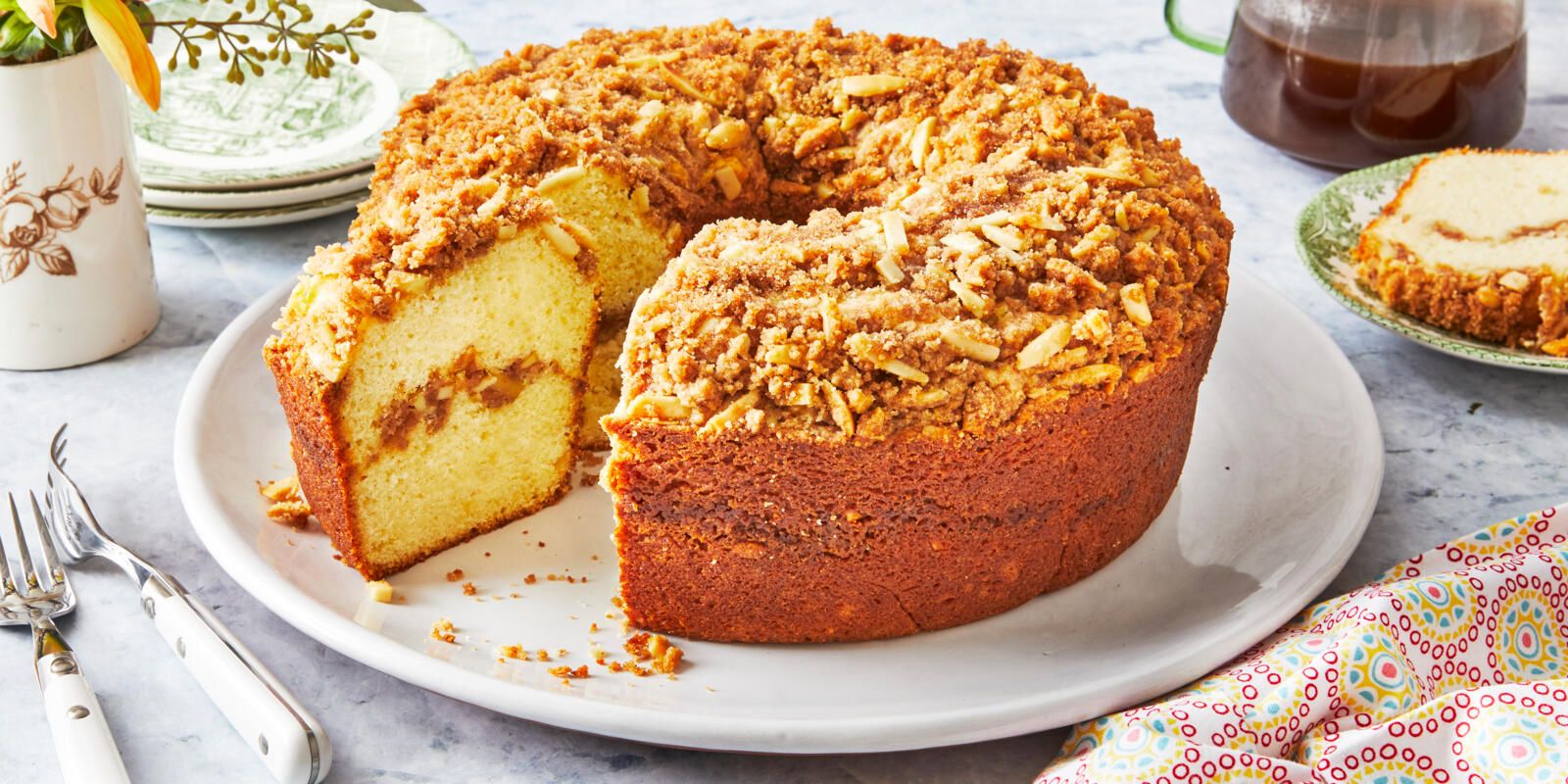 Brown Butter Orange Cinnamon Coffee Cake - All the Healthy Things
