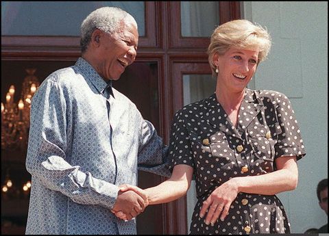 princess diana with ﻿nelson mandela in 1997