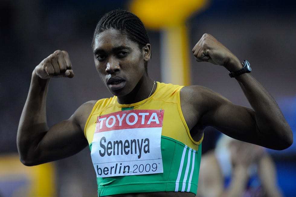 South Africa's Caster Semenya celebrates