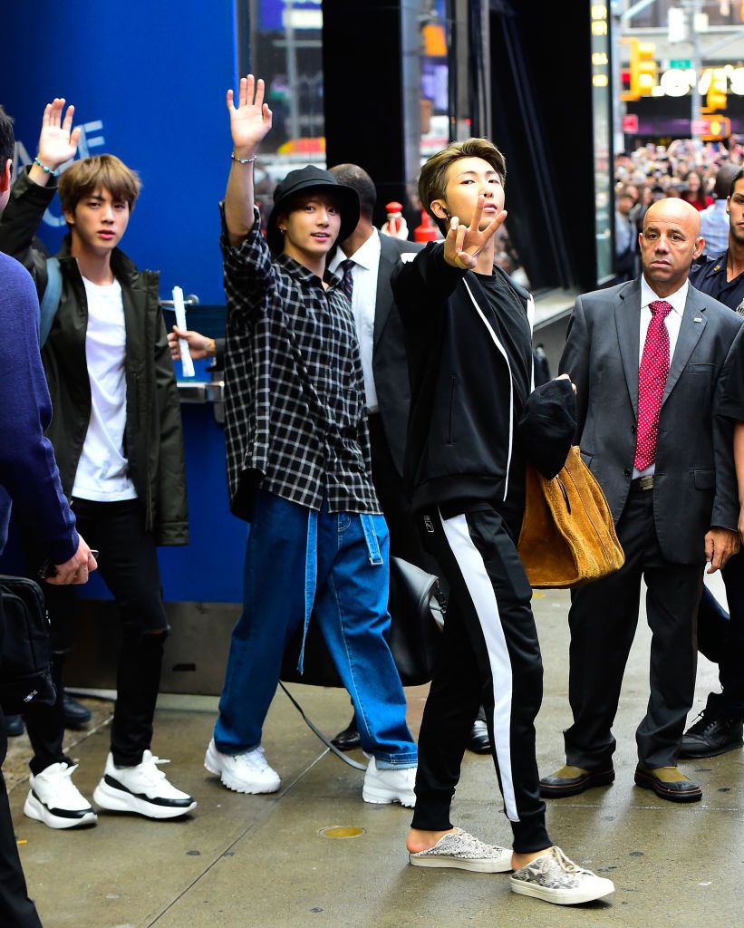BTS' New York City Street Style: Jimin, V, RM, Jin + J-Hope – Footwear News