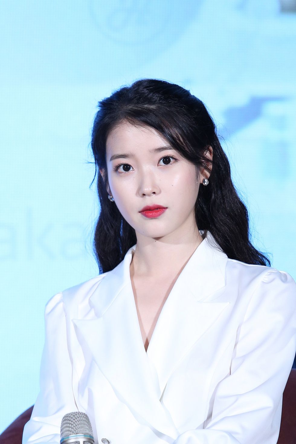 south korean singer iu attends press conference for her concert in taipei