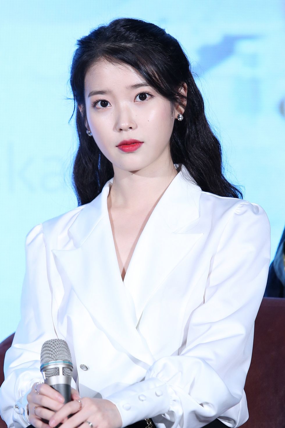 south korean singer iu attends press conference for her concert in taipei