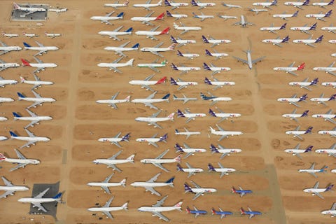 De Southern California Logistics Airport is een bekende boneyard voor afgedankte vliegtuigen
