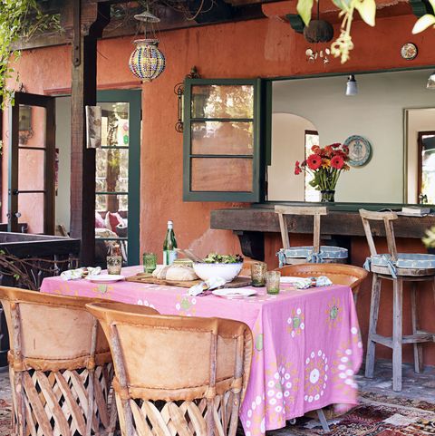 southwestern outdoor dining style