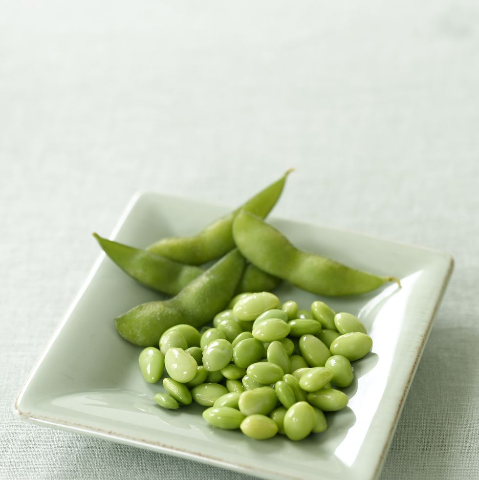 soy beans on tray