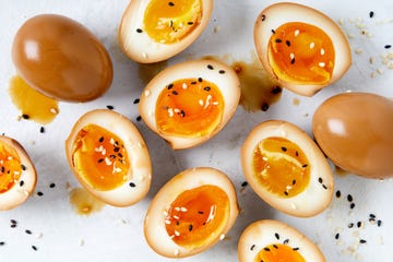 soy marinated soft boiled eggs