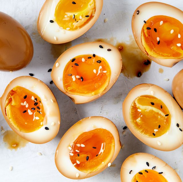 soy marinated soft boiled eggs