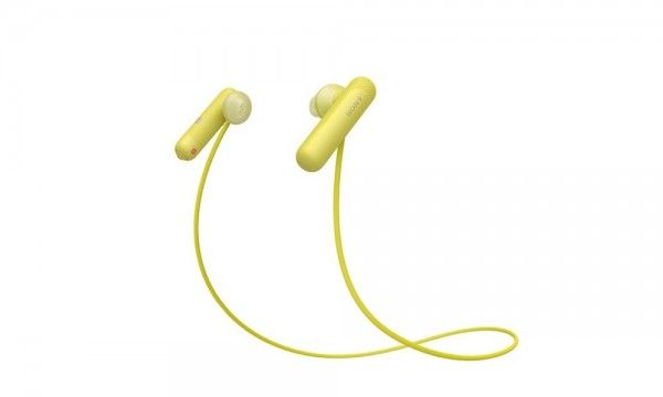 Headphones, Yellow, Audio equipment, Font, Technology, Ear, Electronic device, Gadget, Smile, 