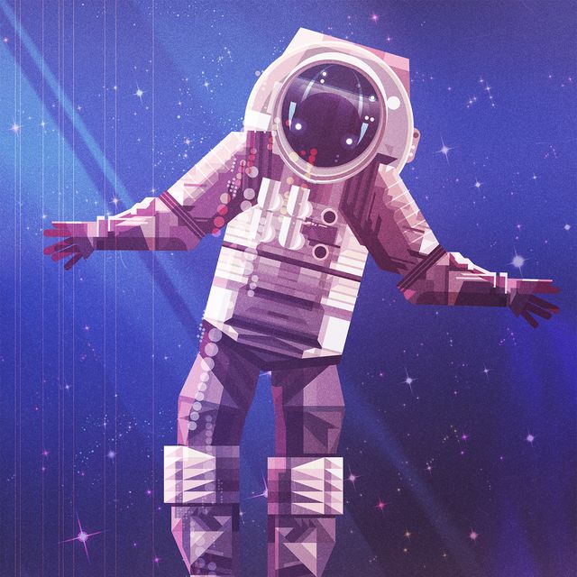 Astronaut, Space, Cool, Purple, Design, Performance, Fun, Illustration, Graphic design, Outer space, 