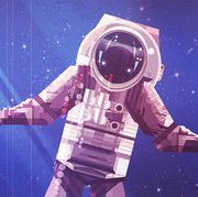 Astronaut, Space, Cool, Outerwear, Electronics, Graphic design, Illustration, Boombox, Graphics, Sleeve, 