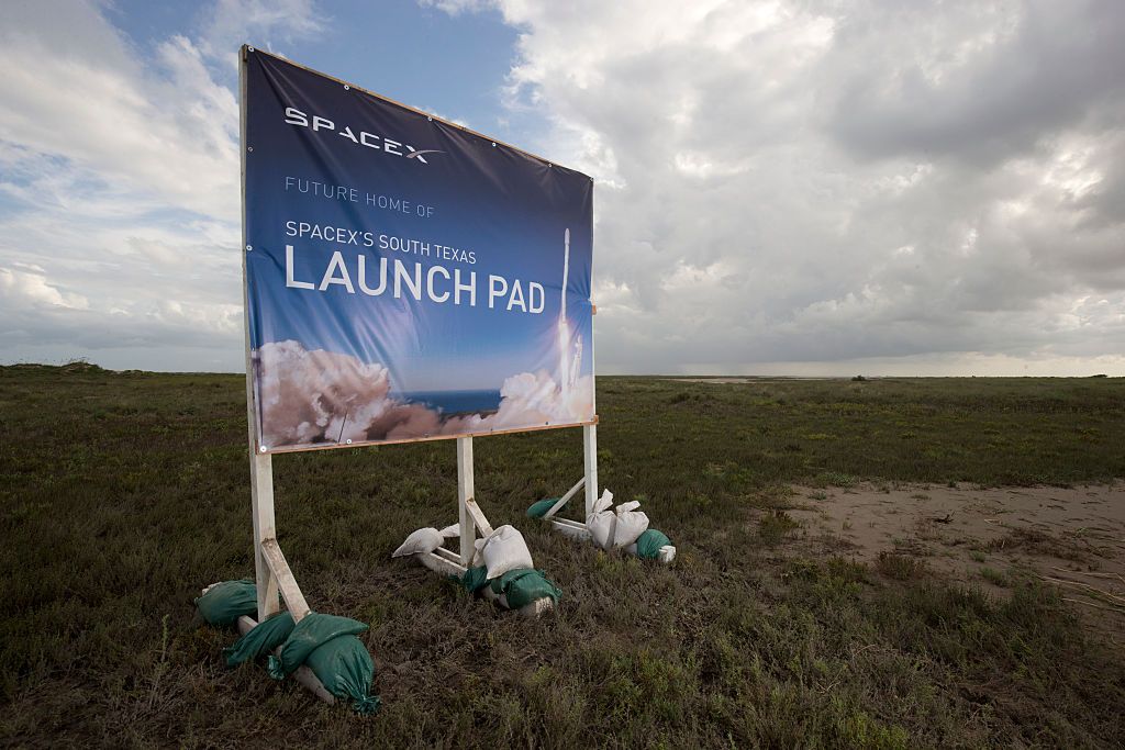 SpaceX launch pad south Texas